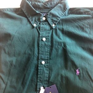 New Ralph Lauren classic fit weathered series long sleeved shirt size Large Tall